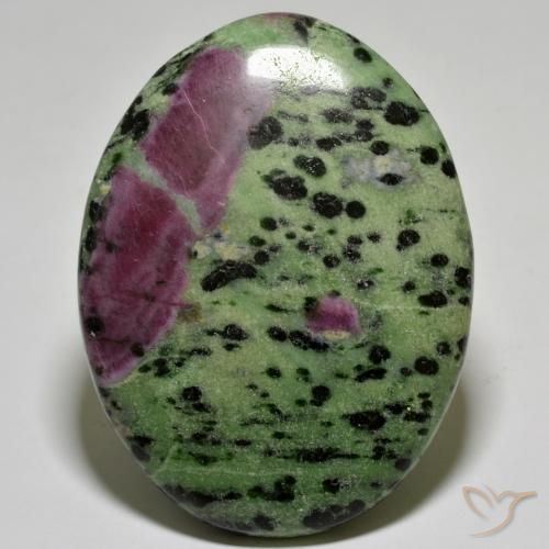 183.06ct 자연스러운 다색 루비-Zoisite, 타원형, 불투명체