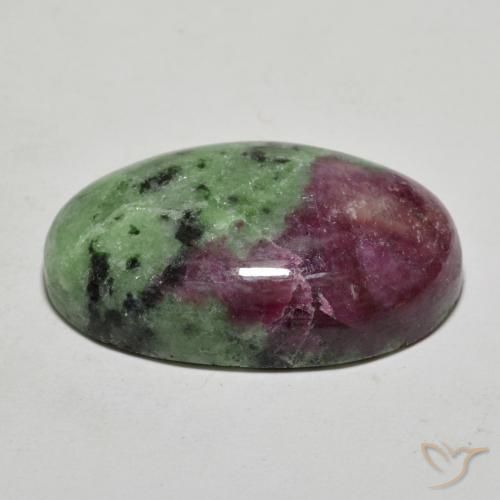 68.00캐럿 천연 다색 루비-Zoisite, 타원형, 불투명체