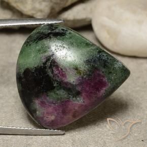 34.84캐럿 천연 다색 루비-Zoisite, 배 모양, 불투명체