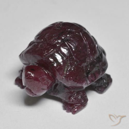 24.16캐럿 천연 딥 퍼플 루비 조이사이트, 멋진 모양, 18.7×15 mm, 불투명체