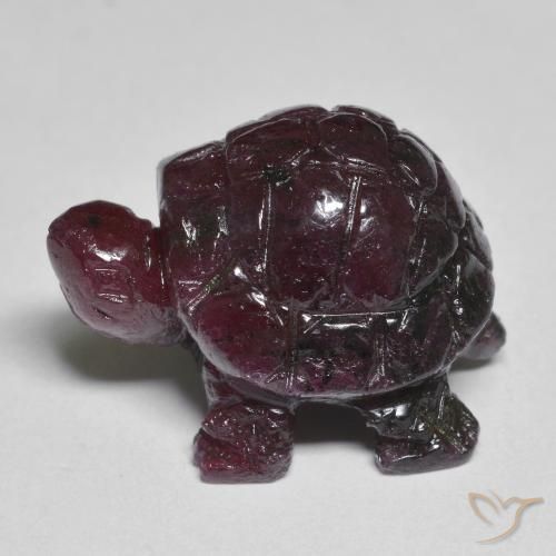 24.16캐럿 천연 딥 퍼플 루비 조이사이트, 멋진 모양, 18.7×15 mm, 불투명체
