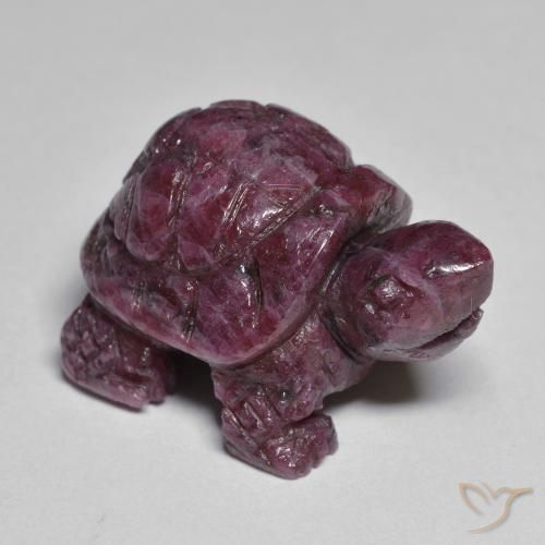 34.06ct 자연스러운 미디엄 다크 퍼플 루비-Zoisite, 팬시한, 불투명체