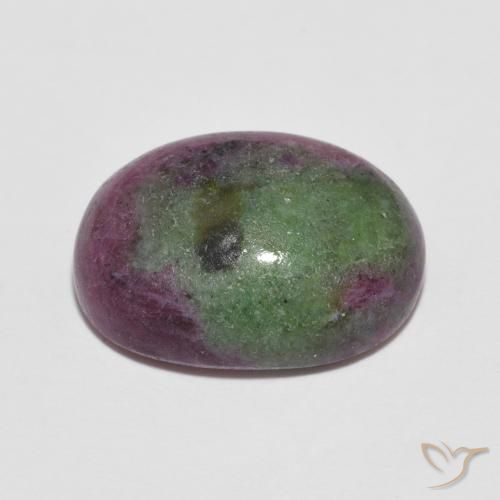 8.89캐럿 천연 다색 루비-Zoisite, 타원형, 불투명체
