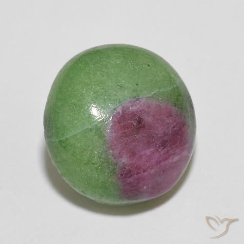6.36캐럿 천연 다색 루비-Zoisite, 둥근, 불투명체