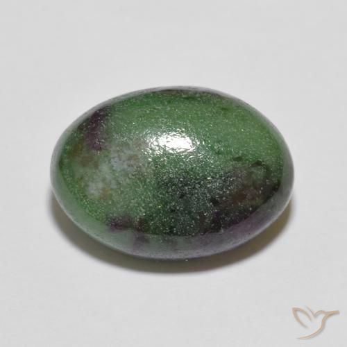 7.43ct 자연스러운 다색 루비-Zoisite, 타원형, 불투명체