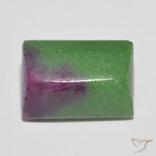 9.04ct 자연스러운 다색 루비-Zoisite, 바게트, 불투명체