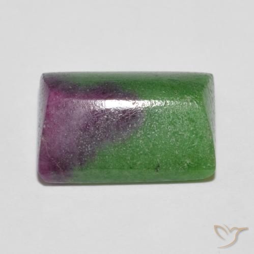 9.04캐럿 천연 다색 루비-Zoisite, 바게트, 불투명체
