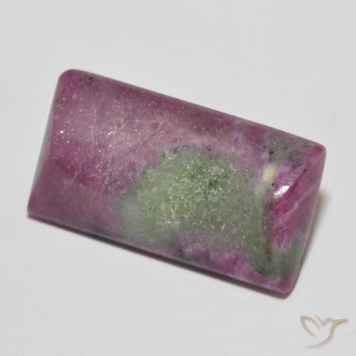 9.88캐럿 천연 다색 루비-Zoisite, 바게트, 불투명체