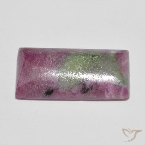 9.88캐럿 천연 다색 루비-Zoisite, 바게트, 불투명체
