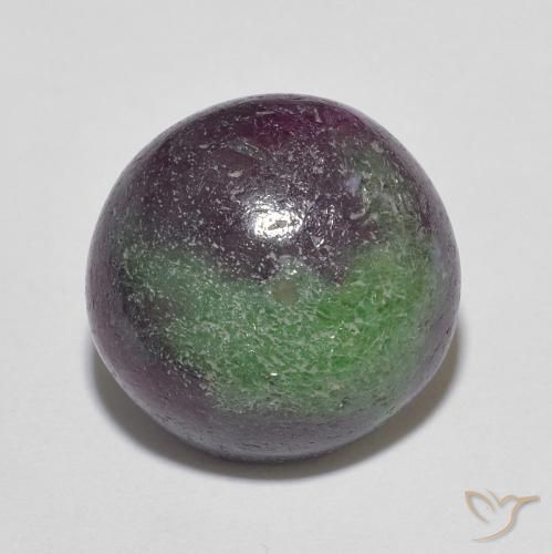 8.90ct 자연스러운 다색 루비-Zoisite, 둥근, 불투명체