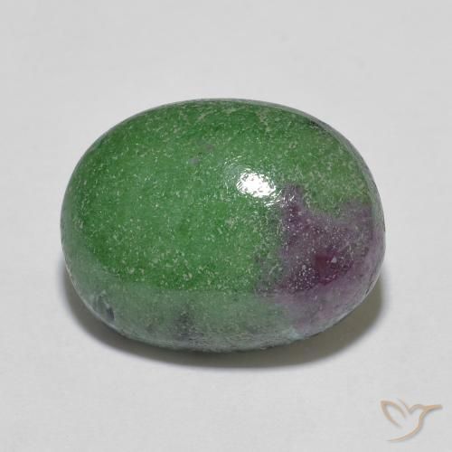 7.84ct 자연스러운 다색 루비-Zoisite, 타원형, 불투명체