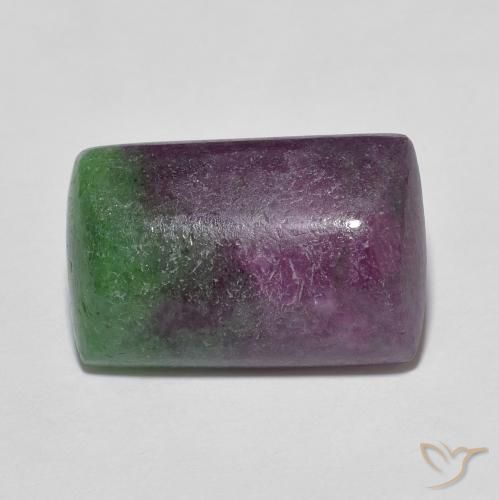 9.04ct 자연스러운 다색 루비-Zoisite, 방석, 불투명체