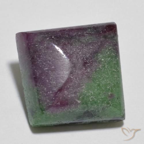 8.06캐럿 천연 다색 루비-Zoisite, 정사각형, 불투명체