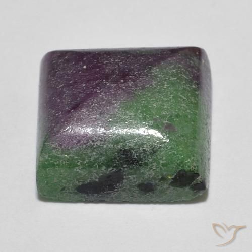 8.06캐럿 천연 다색 루비-Zoisite, 정사각형, 불투명체