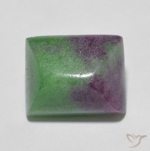6.89ct 자연스러운 다색 루비-Zoisite, 바게트, 불투명체
