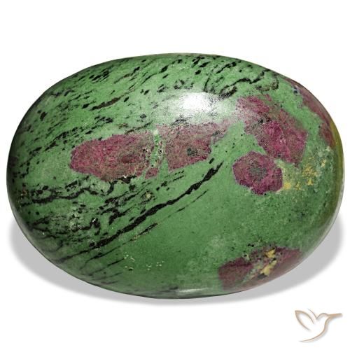 1545.00캐럿 천연 멀티컬러 루비 조이사이트, 타원형 컷, 93.3×68.1 mm, 불투명체
