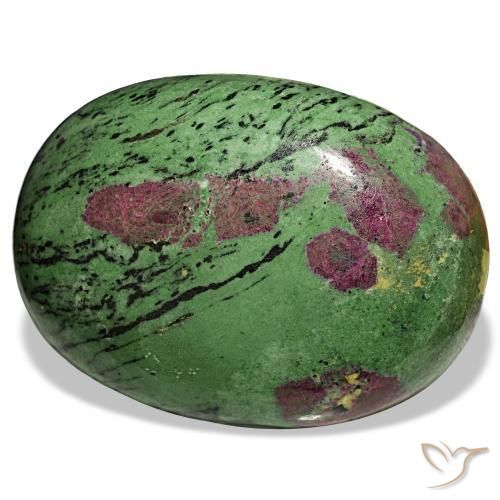 1545.00캐럿 천연 멀티컬러 루비 조이사이트, 타원형 컷, 93.3×68.1 mm, 불투명체