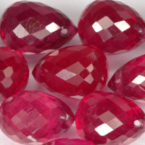 캐럿 천연 레드 루비 보석, 브리올레트, 7.2×4.9 mm, VS-SI