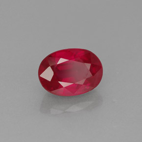 1.38캐럿 천연 핑크 레드 루비, 타원형 컷, 7.2×5.2 mm, VS-SI