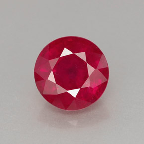 2.07캐럿 천연 레드 루비, 라운드 컷, 7.28 mm, VS-SI