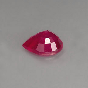1.61캐럿 천연 핑크 레드 루비, 배 모양, 7.9×6.2 mm, VS-SI