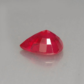1.37캐럿 천연 핑크 레드 루비, 배 모양, 7.9×6 mm, VS-SI