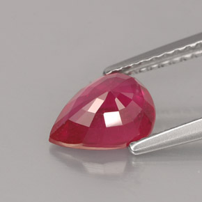 1.54캐럿 천연 핑크 레드 루비, 배 모양, 8.1×6 mm, VS-SI