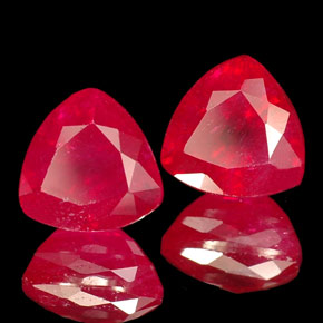 캐럿 천연 핑크 레드 루비 보석, 트릴리언, 6×5.9 mm, VS-SI
