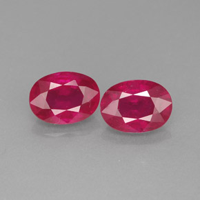 캐럿 천연 핑크 레드 루비 보석, 타원형 컷, 7×5.2 mm, VS-SI