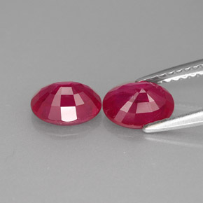 캐럿 천연 핑크 레드 루비 보석, 타원형 컷, 7×5.2 mm, VS-SI