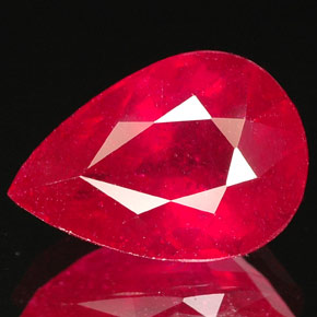 4.40캐럿 천연 핑크 레드 루비, 배 모양, 11.8×8.2 mm, VS-SI