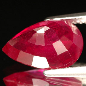 4.40캐럿 천연 핑크 레드 루비, 배 모양, 11.8×8.2 mm, VS-SI