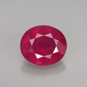 3.27캐럿 천연 핑크 레드 루비, 타원형 컷, 9.2×8 mm, VS-SI