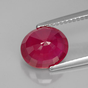 3.27캐럿 천연 핑크 레드 루비, 타원형 컷, 9.2×8 mm, VS-SI
