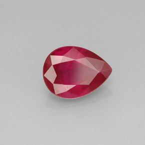 1.47캐럿 천연 핑크 레드 루비, 배 모양, 8×6.1 mm, VS-SI