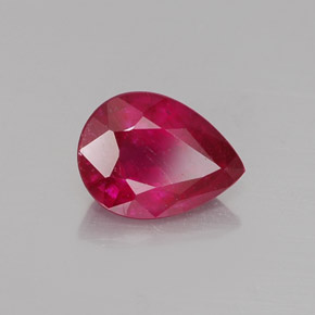 1.48캐럿 천연 핑크 레드 루비, 배 모양, 8.1×6 mm, VS-SI