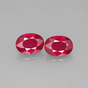 캐럿 천연 핑크 레드 루비 보석, 타원형 컷, 7.2×5.2 mm, VS-SI