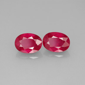 캐럿 천연 핑크 레드 루비 보석, 타원형 컷, 7.2×5.2 mm, VS-SI