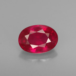 1.16캐럿 천연 핑크 레드 루비, 타원형 컷, 7.1×5.1 mm, VS-SI