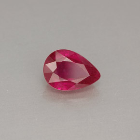 1.00캐럿 천연 핑크 레드 루비, 배 모양, 7×4.9 mm, VS-SI