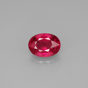 1.14캐럿 천연 핑크 레드 루비, 타원형 컷, 7×5.2 mm, VS-SI