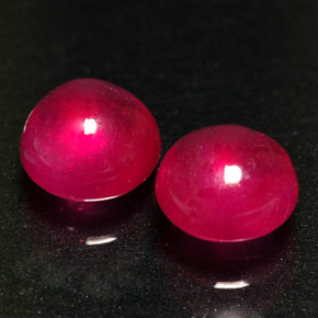 캐럿 천연 핑크 레드 루비 보석, 투명한, 5.98 mm, 투명/반투명