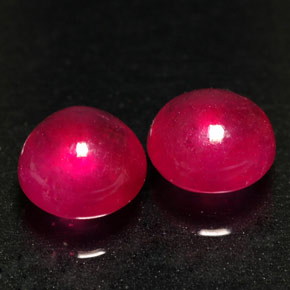 캐럿 천연 핑크 레드 루비 보석, 투명한, 5.98 mm, 투명/반투명