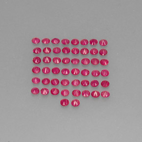 캐럿 천연 핑크 레드 루비 보석, 라운드 컷, 1.65 mm, VS-SI