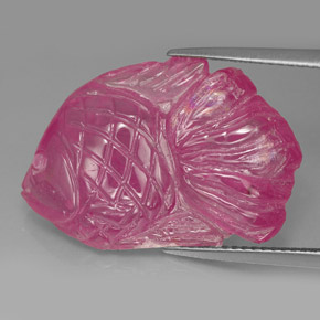 21.42캐럿 천연 레드 핑크 루비, 투명한, 24.2×16.1 mm, 투명/반투명