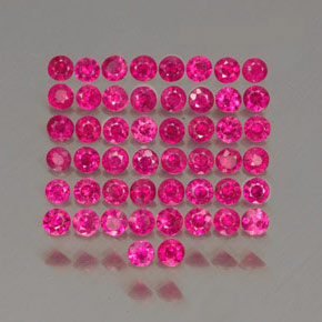 캐럿 천연 핑크 레드 루비 보석, 라운드 컷, 1.55 mm, VS