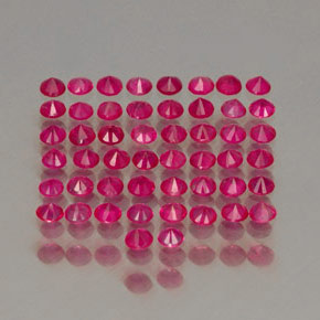 캐럿 천연 핑크 레드 루비 보석, 라운드 컷, 1.55 mm, VS