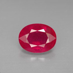 2.77캐럿 천연 핑크 레드 루비, 타원형 컷, 9.2×7.2 mm, SI