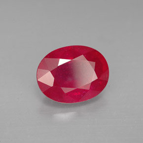2.77캐럿 천연 핑크 레드 루비, 타원형 컷, 9.2×7.2 mm, SI