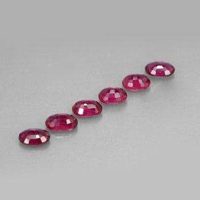 캐럿 천연 핑크 레드 루비 보석, 타원형 컷, 4.1×3.1 mm, VS